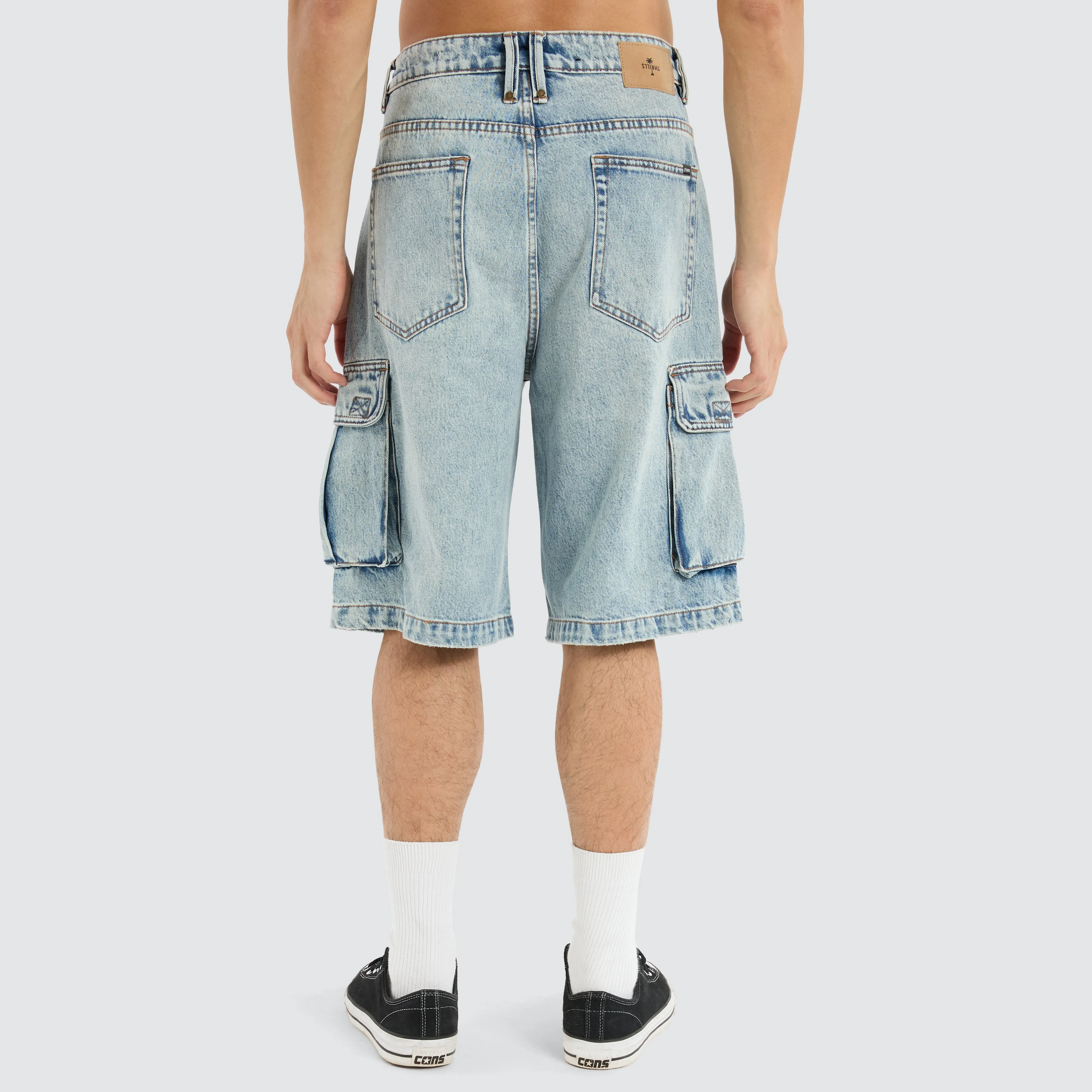 Big Slacker Denim Cargo Jorts Tainted Blue