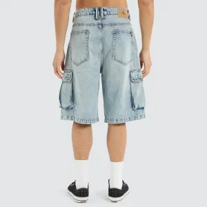 Big Slacker Denim Cargo Jorts Tainted Blue