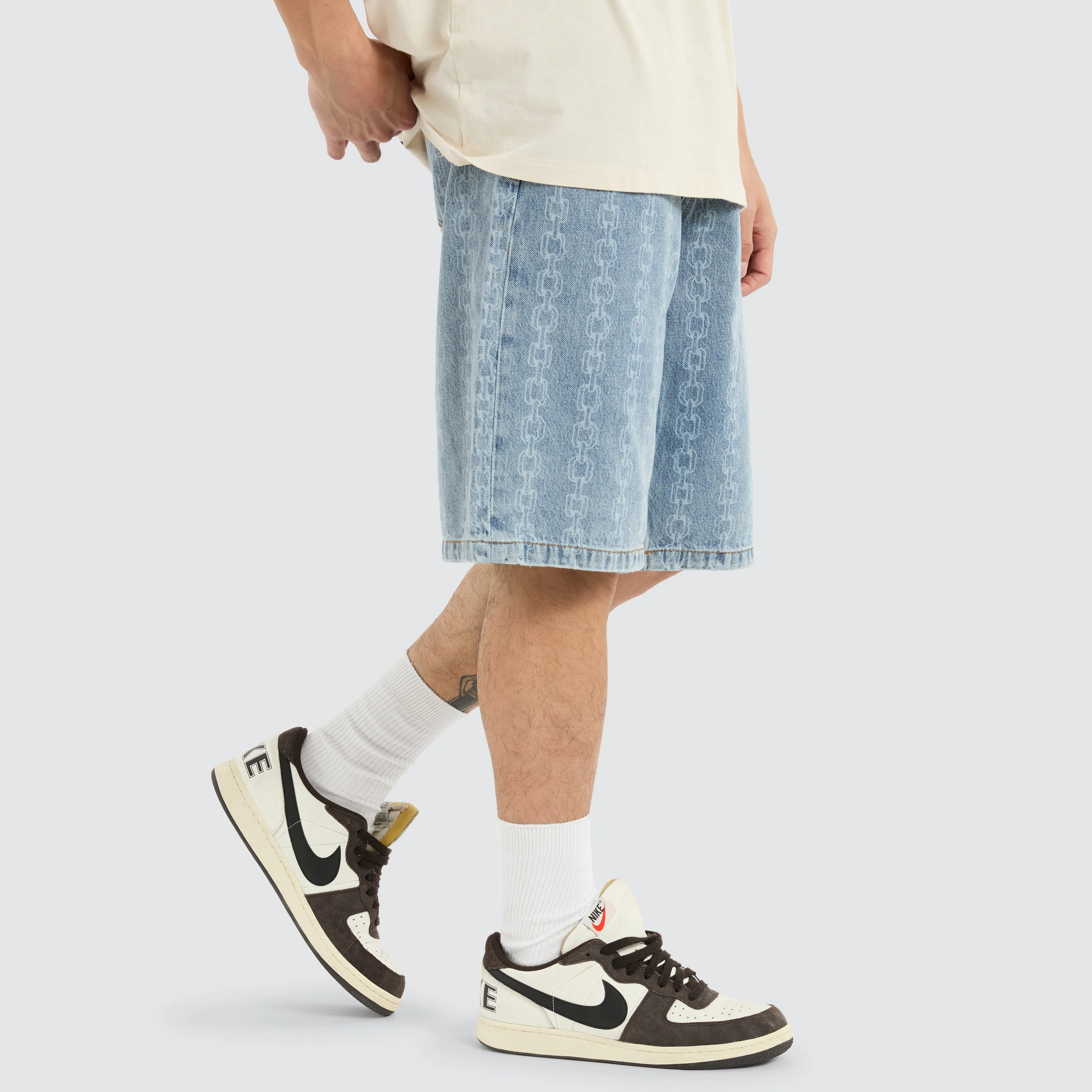 Chain Reaction Slacker Jorts Faded Rinse Indigo