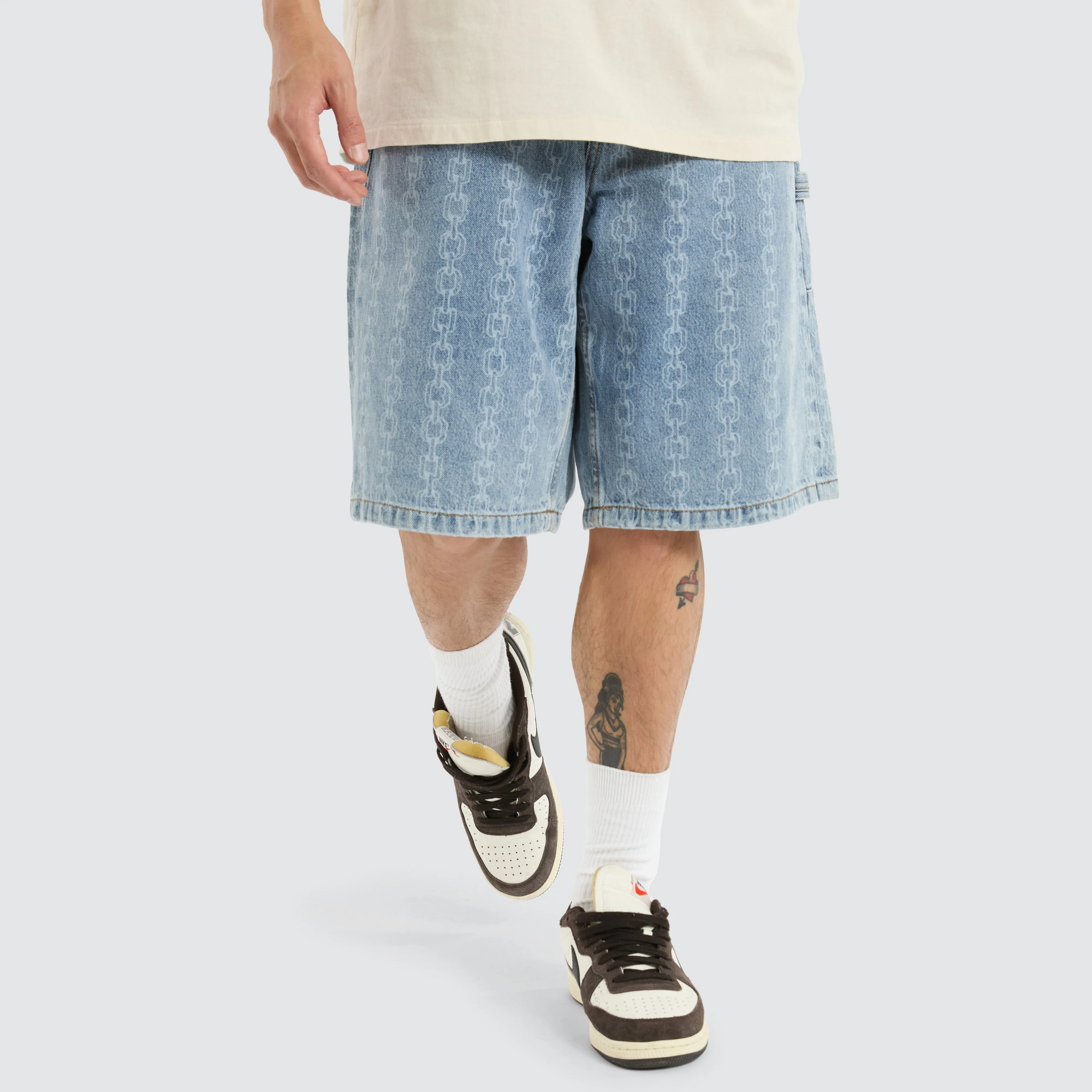 Chain Reaction Slacker Jorts Faded Rinse Indigo