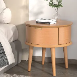 Enzo Curved Bedside Table Oak