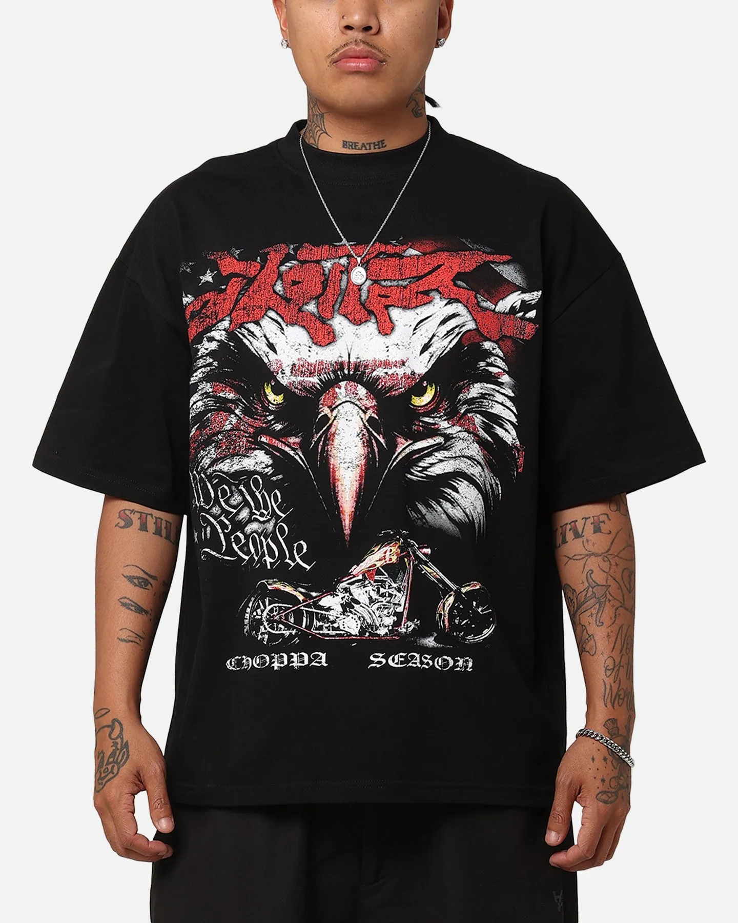 Loiter Choppa Season Vintage T-Shirt Black