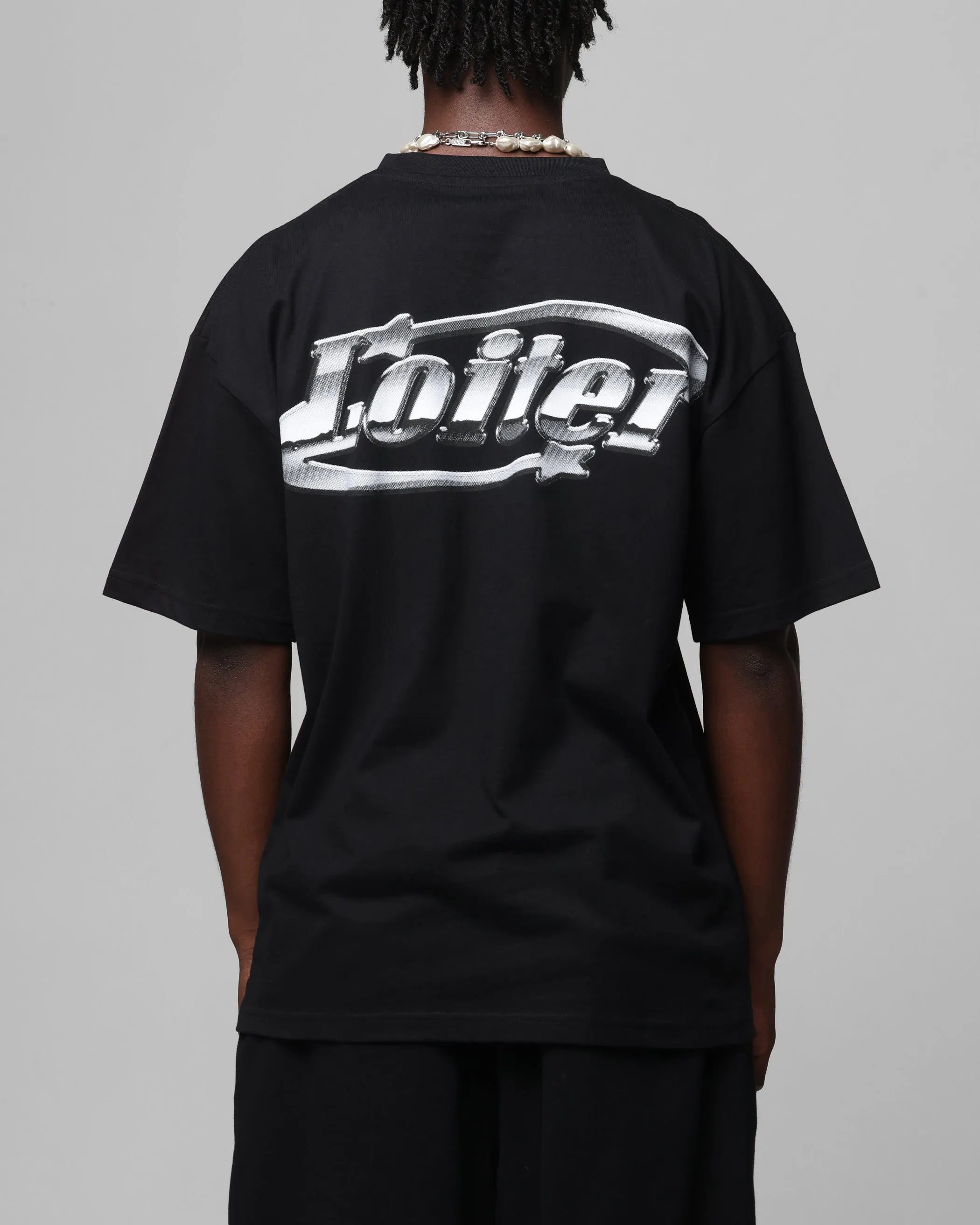 Loiter Chrome Logo T-Shirt Black