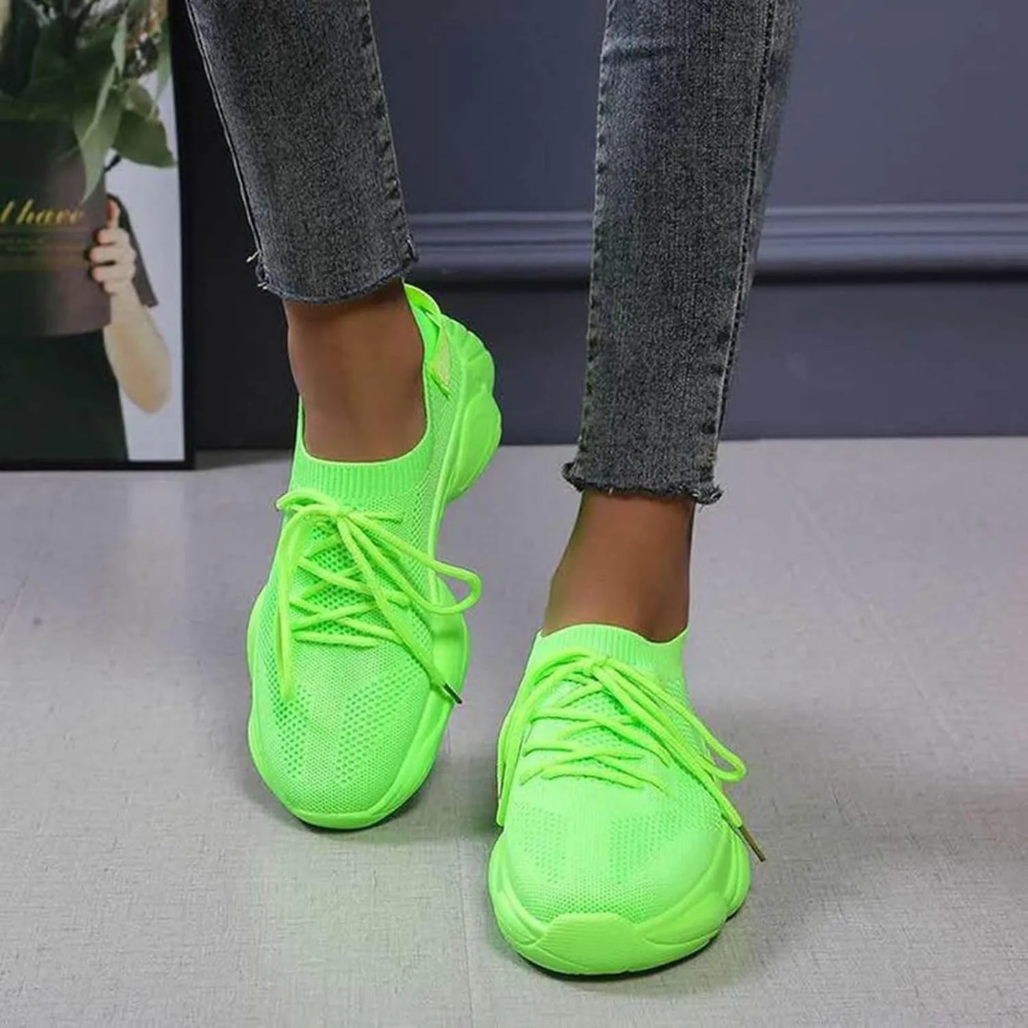 Mesh Slip On Black Non Slip Shoes for Women, Work Shoes & Restaurant Sneakers - Comfortable Gym Workout Work