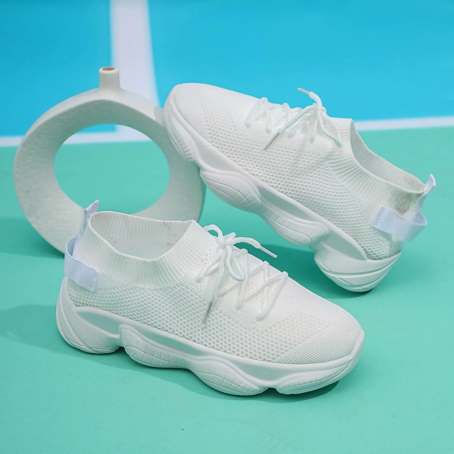 Mesh Slip On Black Non Slip Shoes for Women, Work Shoes & Restaurant Sneakers - Comfortable Gym Workout Work