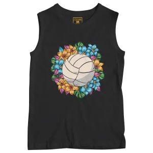 Sleeveless Drifit Shirt: Volleyball Flower