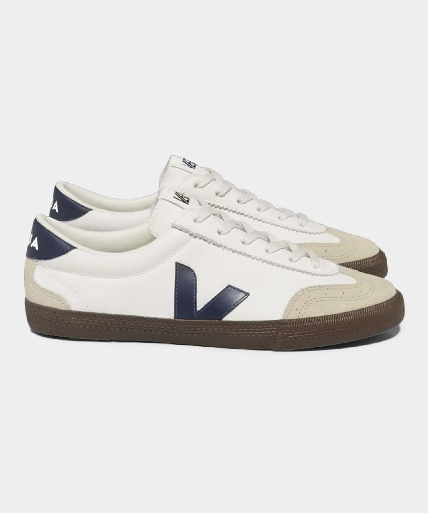Veja Volley Leather Sneaker in Nautico   Bark
