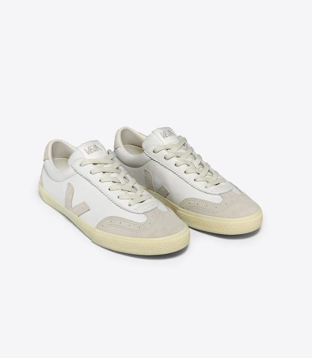 Volley Leather in White/Natural