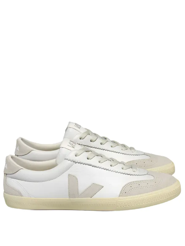 Volley Leather in White/Natural