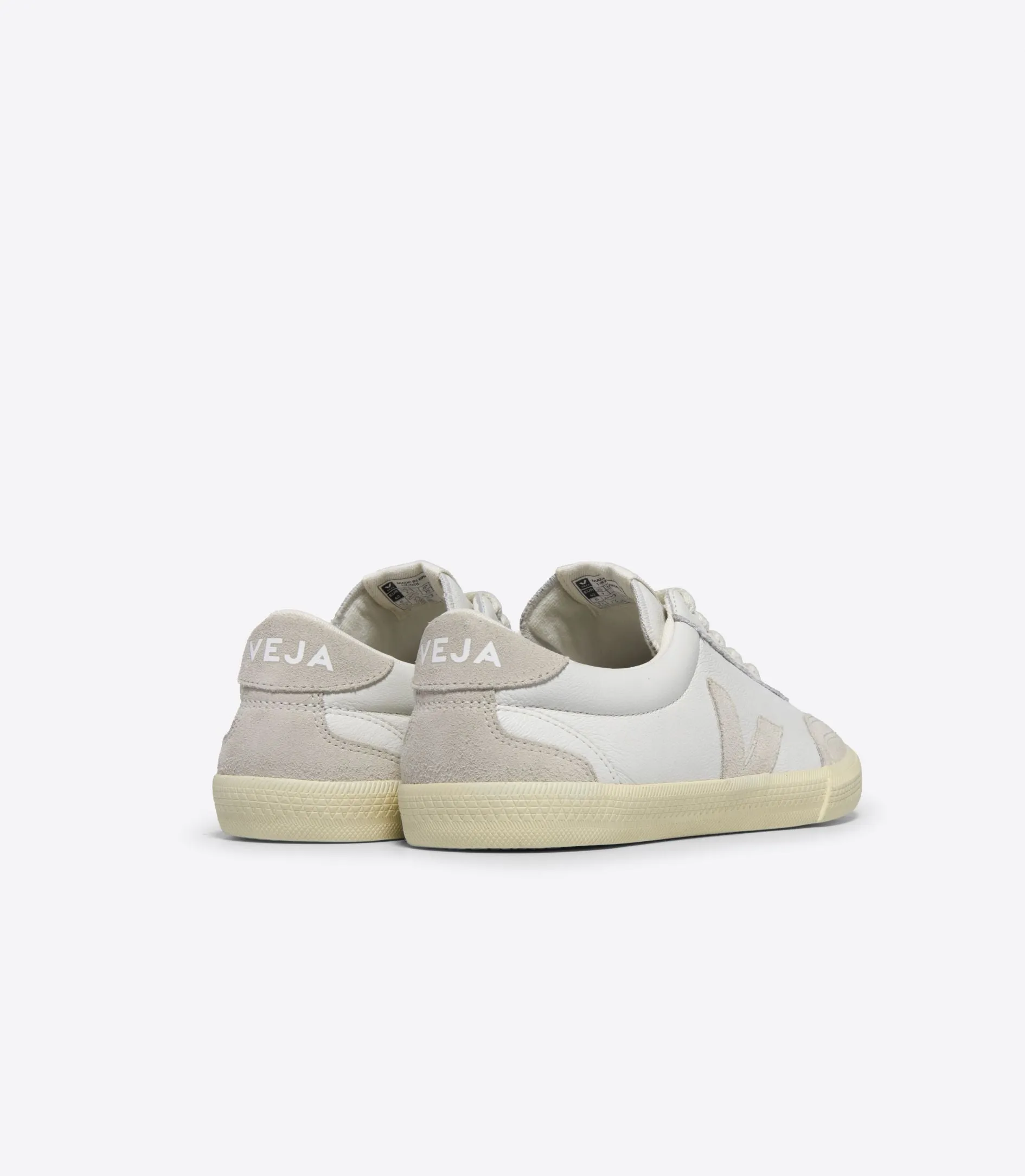 Volley Leather in White/Natural