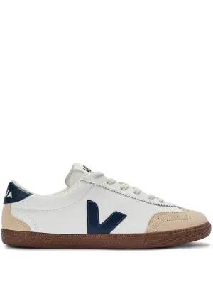 Volley Leather in White/Nautico/Bark