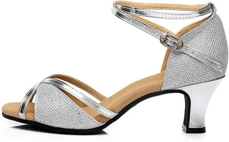 Womens Sandals Size 9 Dressy Women's Prom Dance Square Latin Ballroom Shoes Dance Shoes Women's Middle Cute Beach Wedges