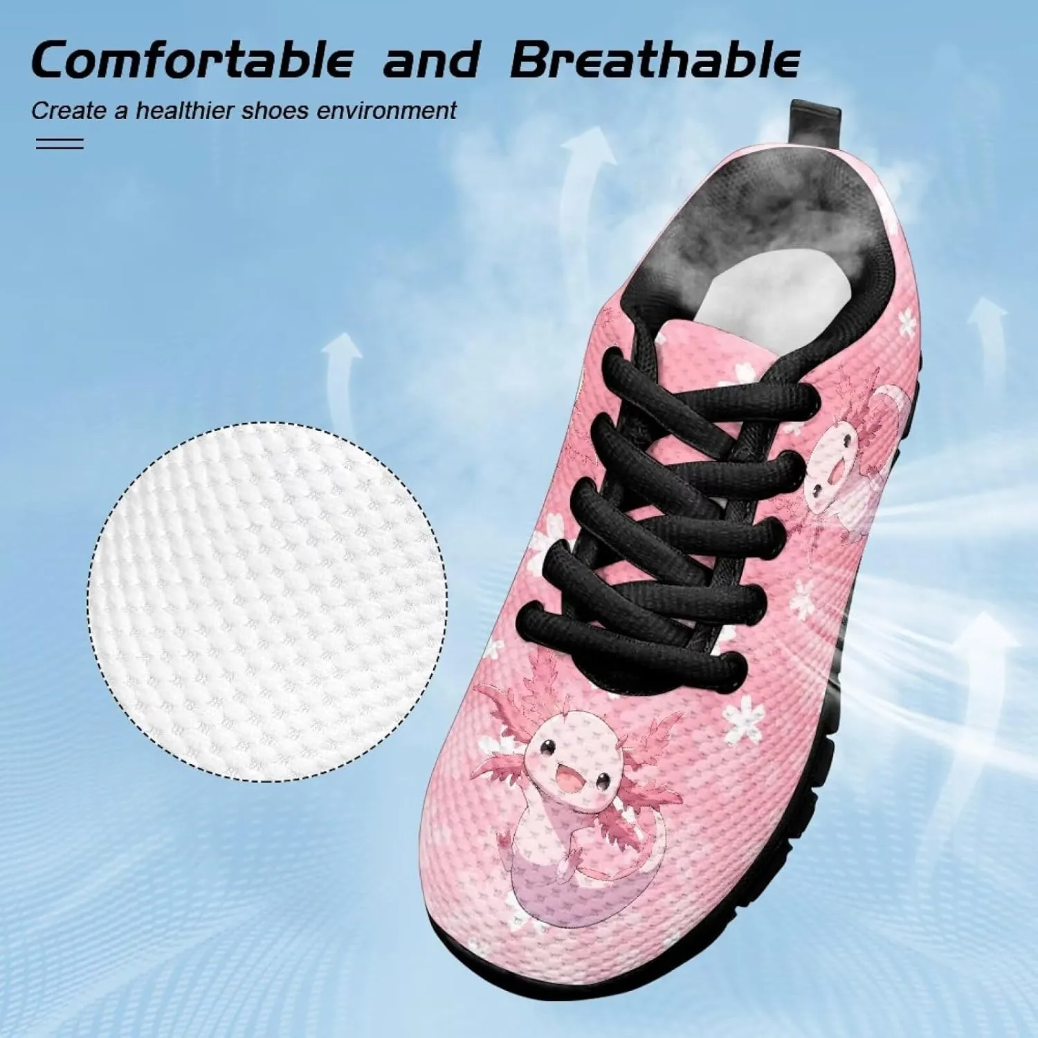 Yzaoxia Girls Tennis Shoes Athletic Running Sneakers Lace Up Mesh Sport Shoes School Gym Outdoor Footwear Size 11-Size 5